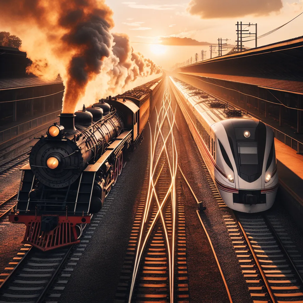 Von Dampf zu Elektrizität: Eine Reise durch die Geschichte der Eisenbahn